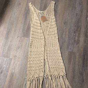 KORI crocheted vest NWT